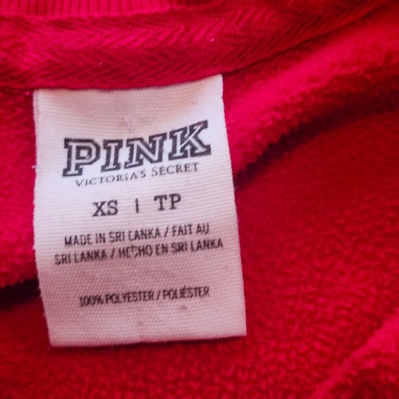 Victorias Secret Pink * Ohio State OSU Buckeyes Zip Up Red Jacket Sz XS - Picture 2 of 8